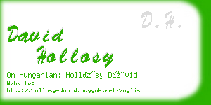 david hollosy business card