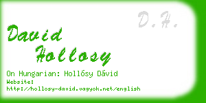 david hollosy business card